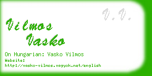vilmos vasko business card
